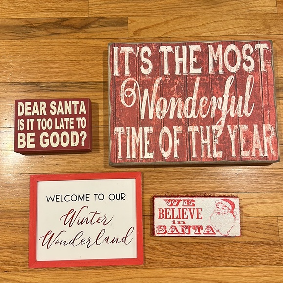 Christmas Wall Art Collage - Set of 4 - Picture 1 of 12